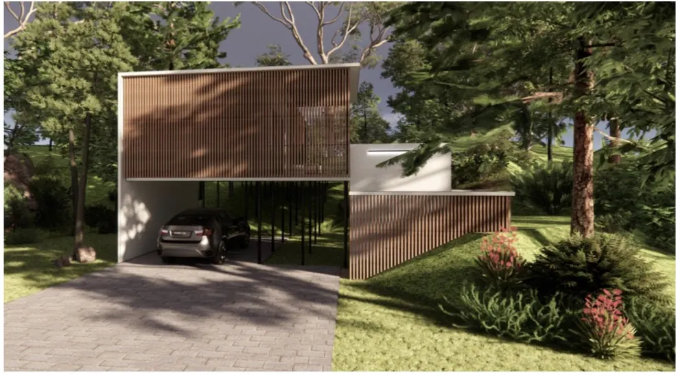 Artist impression of the Noosa one bedroom home